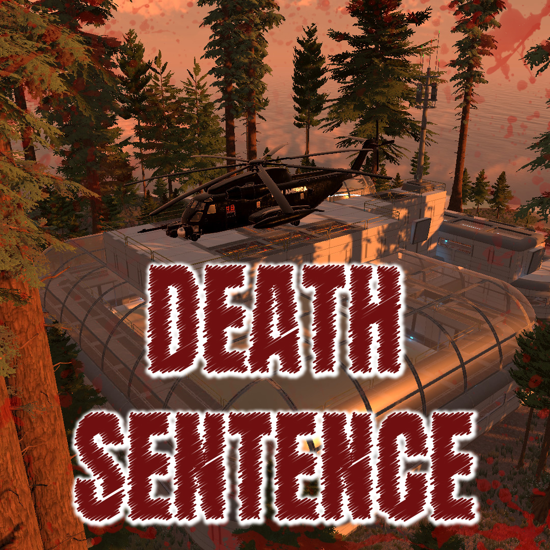Death Sentence key art with an armed squad moving through a dark facility.